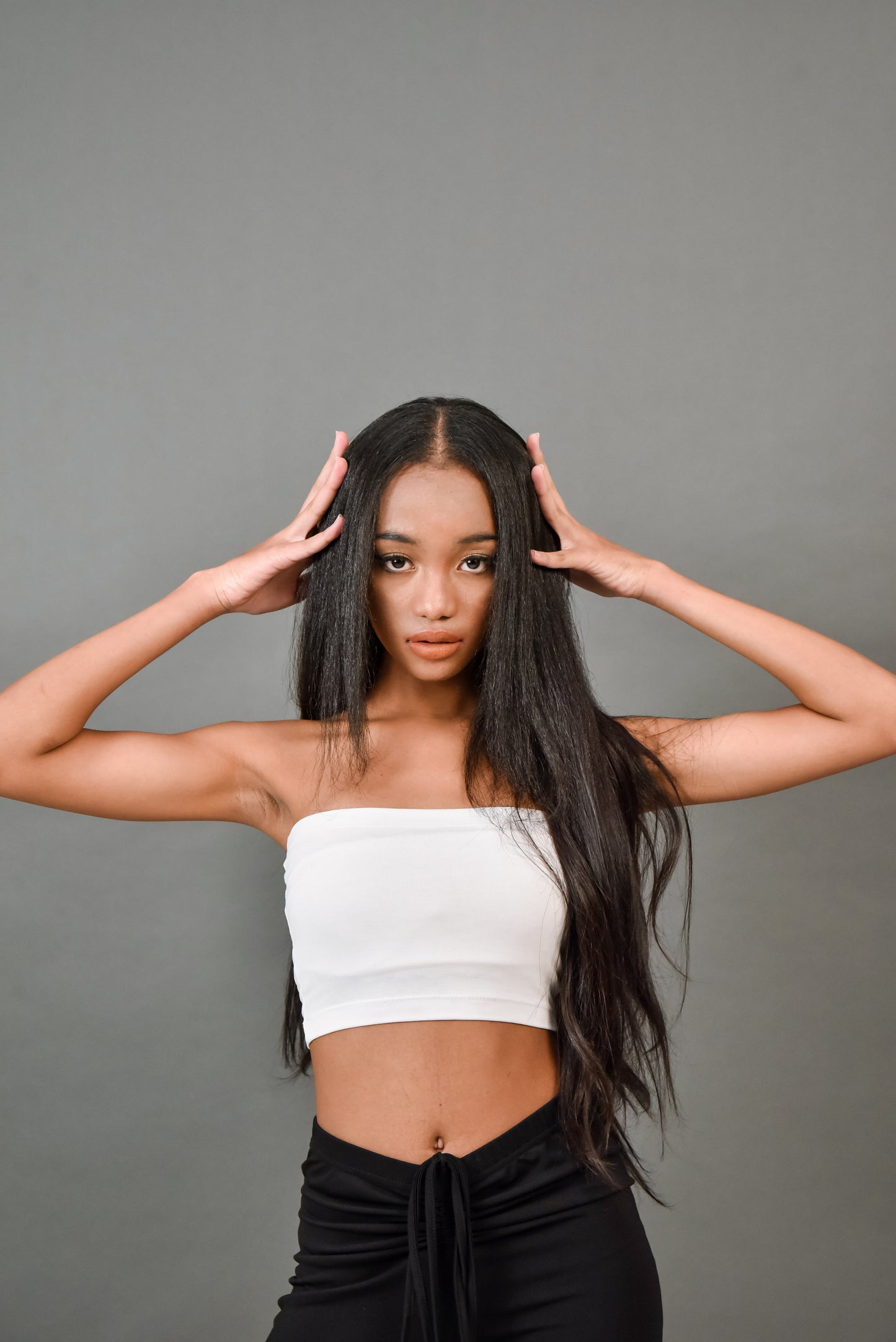 Density luxe Hair-Clip Extensions - #1b Dark Chocolate
