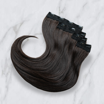 Featherlight Hairclip Extension - #2 Chestnut Dark brown